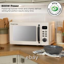 Russell Hobbs RHM2026C Solo Microwave Oven Digital Control 20L 800w Cream
