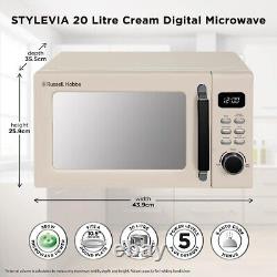 Russell Hobbs RHM2026C Solo Microwave Oven Digital Control 20L 800w Cream