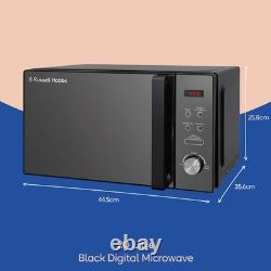Russell Hobbs RHM2076B 20 Litre 800 W Black Digital Solo Microwave with 5 Power