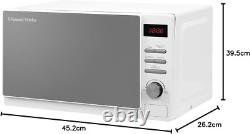 Russell Hobbs RHM2079A 20 L 800 W White Digital Solo Microwave with 5 Power Leve