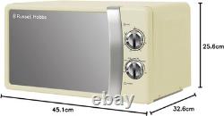 Russell Hobbs RHMM701C 17L 700W Cream Solo Manual Microwave with 5 Power Levels
