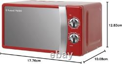 Russell Hobbs RHMM701R 17 Litre 700 W Red Solo Manual Microwave with 5 Power Lev