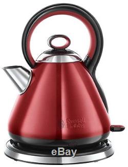 Russell Hobbs Red Microwave Kettle and Toaster Pyramid Kettle 4 Slot Toaster New