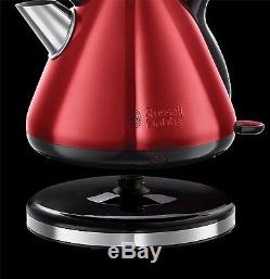 Russell Hobbs Red Microwave Kettle and Toaster Pyramid Kettle 4 Slot Toaster New