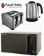 Russell Hobbs Silver 2017 Digital Microwave, Kettle And Toaster 4-slot Fast Boil