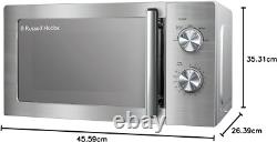 Russell Hobbs Stainless Steel Microwave 20 Litre 800W Solo Manual, 5 Power Levels