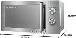 Russell Hobbs Stainless Steel Microwave 20 Litre 800W Solo Manual with 5 Power L