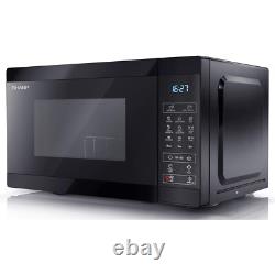 SHARP 800W Compact Digital Microwave 20L With 1000W Grill, Touch Control, Black