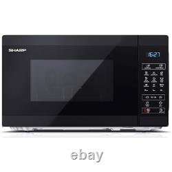 SHARP 800W Compact Digital Microwave 20L With 1000W Grill, Touch Control, Black