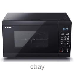 SHARP 800W Compact Digital Microwave 20L With 1000W Grill, Touch Control, Black
