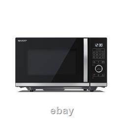 SHARP Flatbed Microwave Oven 900W 25L 1000W Grill 10 Power Level YC-QG254AU-B