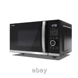 SHARP Flatbed Microwave Oven 900W 25L 1000W Grill 10 Power Level YC-QG254AU-B