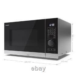 SHARP Microwave Oven with Grill and Convection 900W 25L Flatbed YC-QC254AU-B