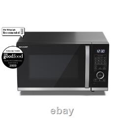 SHARP Microwave Oven with Grill and Convection 900W 25L Flatbed YC-QC254AU-B