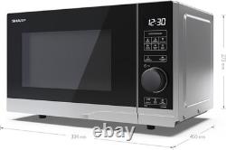SHARP YC-PS204AU-S Compact 20 Litre 700W Solo Digital Microwave, 10 power levels