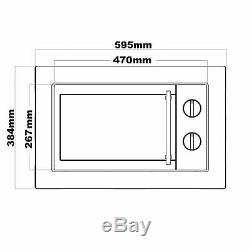 SIA BIM20BL Black 20L Integrated Built in Digital Timer Microwave Oven