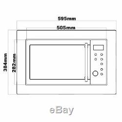 SIA BIM25BL Black 25L Integrated Built in 900W Digital Timer Microwave Oven