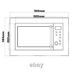 SIA BIM25SS Stainless Steel 25L Integrated Built in 900W Digital Microwave Oven