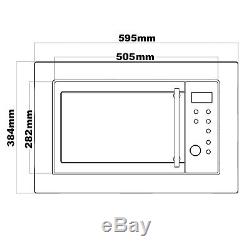 SIA BIM25SS Stainless Steel 25L Integrated Built in 900W Digital Microwave Oven