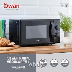SM4420BLK Manual Microwave with 5 Power Levels, 35 Minute Timer, 700W, 20L, Blac