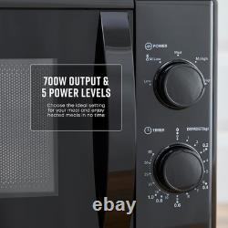SM4420BLK Manual Microwave with 5 Power Levels, 35 Minute Timer, 700W, 20L, Blac