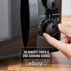 SM4420BLK Manual Microwave with 5 Power Levels, 35 Minute Timer, 700W, 20L, Blac