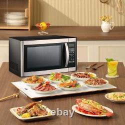 SMAD 1100W 42L Countertop Microwave oven with Grill 1200W Easy Clean Grey Cavity