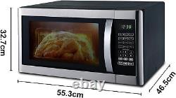 SMAD 1100W 42L Large Capacity Microwave oven with 1200W Grill Black and Silver