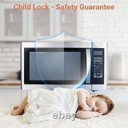SMAD 1100W 42L Large Capacity Microwave oven with 1200W Grill Black and Silver