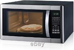 SMAD 1100W 42L Large Capacity Microwave oven with 1200W Grill Black and Silver