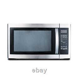 SMAD 1100W 42L Large Capacity Microwave oven with Grill Easy Clean Grey Cavity