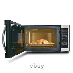 SMAD 1100W 42L Large Capacity Microwave oven with Grill Easy Clean Grey Cavity