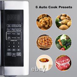 SMAD 1100W 42L Large Capacity Microwave oven with Grill Easy Clean Grey Cavity