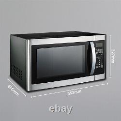 SMAD 1100W 42L Large Capacity Microwave oven with Grill Easy Clean Grey Cavity