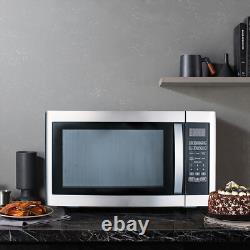 SMAD 1100W 42L Large Capacity Microwave oven with Grill Easy Clean Grey Cavity