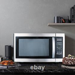 SMAD 1100W 42L Large Capacity Microwave oven with Grill Easy Clean Grey Cavity