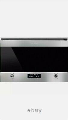 SMEG Cucina MP422X Built-in Compact Microwave with Grill in Stainless Steel