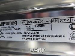 SMEG SC45MCSG2 60cmLinea Compact Combination Microwave Oven, Silver glass RRP£699
