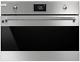 Smeg Sf4390mcx Combination Oven Microwave Grill Built-in Combi Stainless Black
