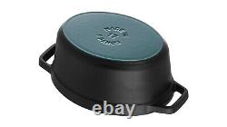 STAUB 17cm Oval Cast Iron Pig Cocotte, Black+ Zwilling stainless steel soap