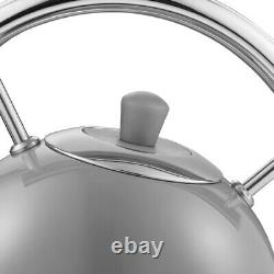 SWAN Retro Dome Kettle 2 Slice Toaster & Microwave Vintage Kitchen Set Grey