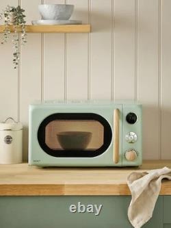 Sage Green Bronx Microwave 20L 800W Power Levels Auto Cook Defrost
