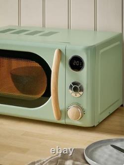 Sage Green Bronx Microwave 20L 800W Power Levels Auto Cook Defrost