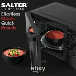 Salter 20 L Manual Microwave 35-Min Timer 27cm Turntable Even Cook Kuro Black