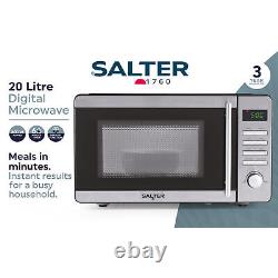 Salter Digital Microwave Instant Start Even Cooking 60 Minute Timer 20L 800W