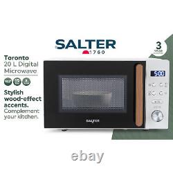 Salter Digital Microwave Toronto 20L 95-Minute Timer 8 Auto-Function 800W White
