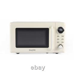Salter Retro Cream Digital Microwave 20L, 8 Presets, LED Display, 800W