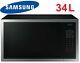 Samsung 34l 1000w Stainless Steel Microwave Oven Ceramic Interior Me6124st-1