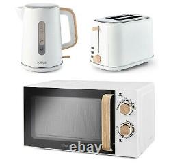 20 L Microwave Tower Black Titanium Kitchen Electrical Appliance Set a 1.7L S/S Jug Kettle a 2 Slice Toaster and a Black Solo Manual 800 W