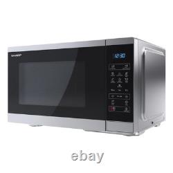 Sharp 25L Solo Microwave 900W, 11 Power Levels, Touch Digital, Silver